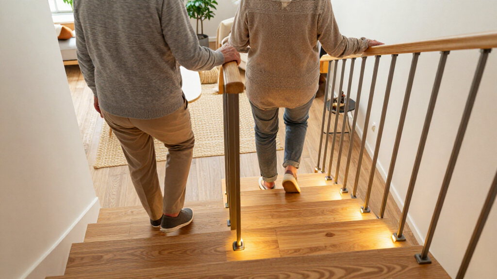 Making Stairs Safer Without a Stairlift: Rails, Treads and Lighting